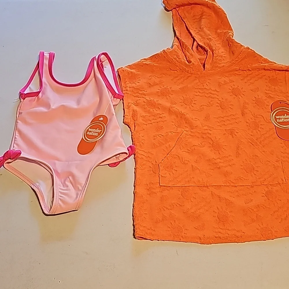 Wonder Nation Toddler Girls  Swimsuit / Coverup Size 2T‎